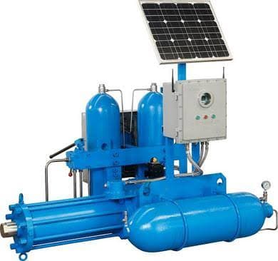 Solar Power Gas-Over-Oil Actuator