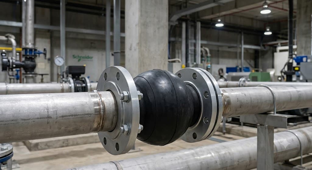 Expansion Joints - Flexible Couplings, Flanged Rubber Bellows Single Sphere