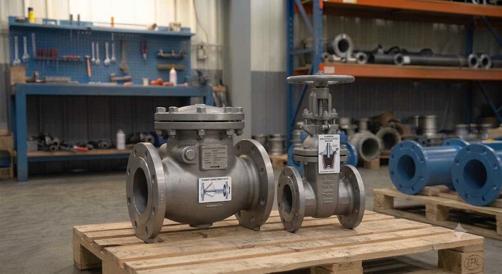 Flanged Swing Check Valve, Gate Rubber Encapsulated